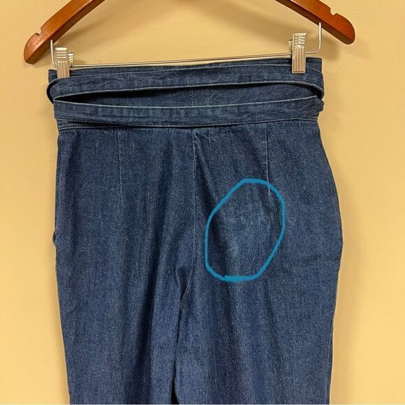 - Vintage miss H.I.S high waisted wide leg dark wash jeans 6/8 - Picture 6 of 7